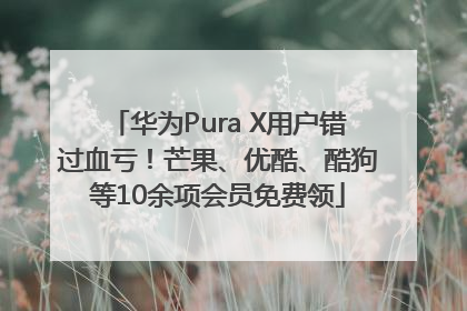 华为Pura X用户错过血亏！芒果、优酷、酷狗等10余项会员免费领