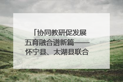 协同教研促发展 五育融合谱新篇——怀宁县、太湖县联合教研活动在月山镇中心学校成功举办