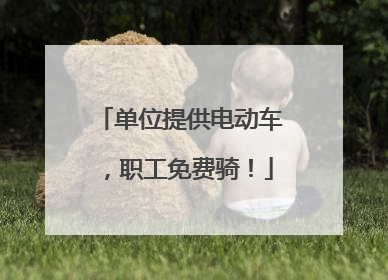 单位提供电动车，职工免费骑！