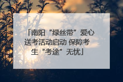 南阳“绿丝带”爱心送考活动启动 保障考生“考途”无忧