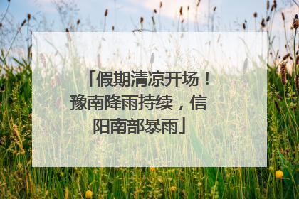 假期清凉开场！豫南降雨持续，信阳南部暴雨
