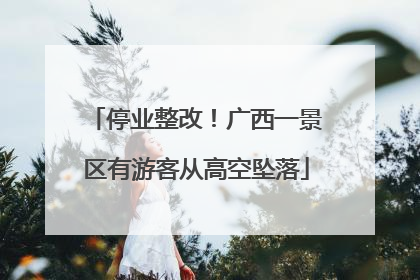 停业整改！广西一景区有游客从高空坠落