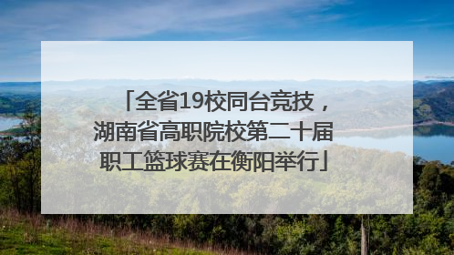 全省19校同台竞技，湖南省高职院校第二十届职工篮球赛在衡阳举行