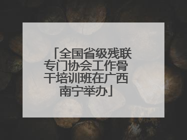全国省级残联专门协会工作骨干培训班在广西南宁举办