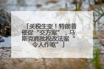 关税生变！特朗普催促“交方案”，马斯克痛批税改法案“令人作呕”