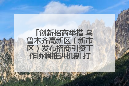 创新招商举措 乌鲁木齐高新区（新市区）发布招商引资工作协调推进机制 打造投资发展新高地