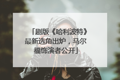 剧版《哈利波特》最新选角出炉，马尔福饰演者公开