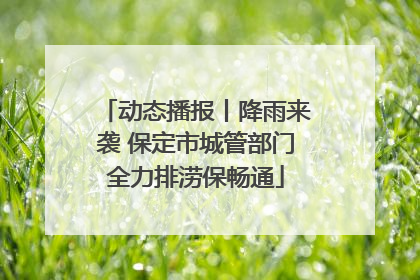 动态播报丨降雨来袭 保定市城管部门全力排涝保畅通