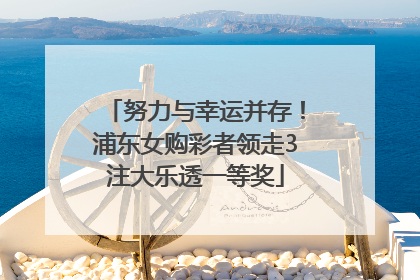 努力与幸运并存！浦东女购彩者领走3注大乐透一等奖