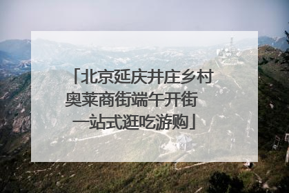 北京延庆井庄乡村奥莱商街端午开街 一站式逛吃游购