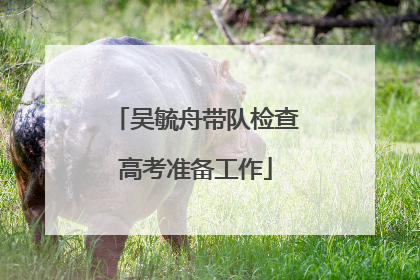 吴毓舟带队检查高考准备工作