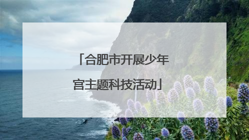 合肥市开展少年宫主题科技活动