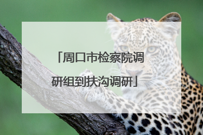 周口市检察院调研组到扶沟调研
