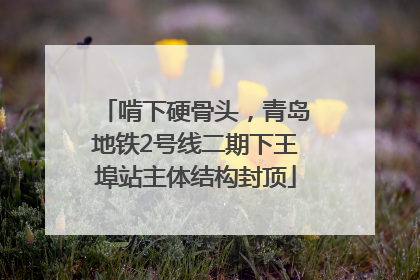 啃下硬骨头，青岛地铁2号线二期下王埠站主体结构封顶