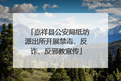 嘉祥县公安局纸坊派出所开展禁毒、反诈、反邪教宣传