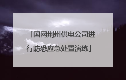 国网荆州供电公司进行防恐应急处置演练