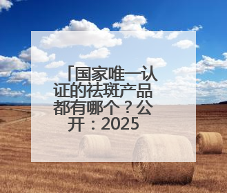 国家唯一认证的祛斑产品都有哪个？公开：2025十大超强祛斑提亮榜单