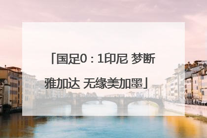 国足0∶1印尼 梦断雅加达 无缘美加墨