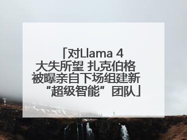 对Llama 4大失所望 扎克伯格被曝亲自下场组建新“超级智能”团队