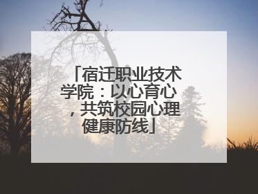 宿迁职业技术学院：以心育心，共筑校园心理健康防线