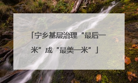 宁乡基层治理“最后一米”成“最美一米”