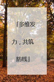 多维发力，共筑防线