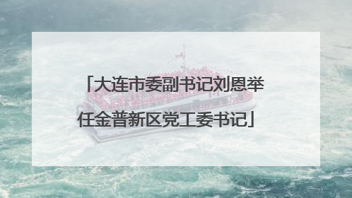 大连市委副书记刘恩举任金普新区党工委书记