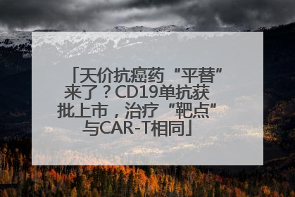 天价抗癌药“平替”来了？CD19单抗获批上市，治疗“靶点”与CAR-T相同