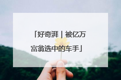 好奇湃｜被亿万富翁选中的车手