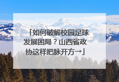如何破解校园足球发展困局？山西省政协这样把脉开方→