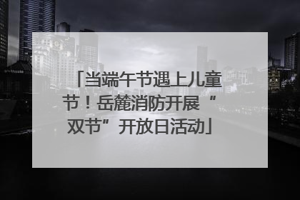 当端午节遇上儿童节！岳麓消防开展“双节”开放日活动