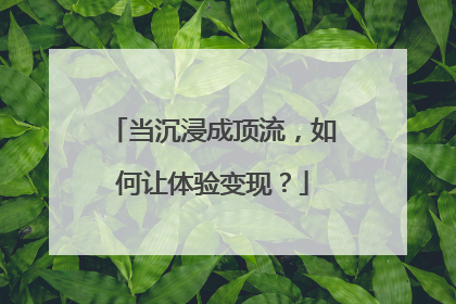 当沉浸成顶流，如何让体验变现？
