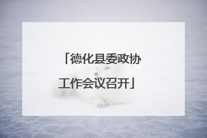 德化县委政协工作会议召开