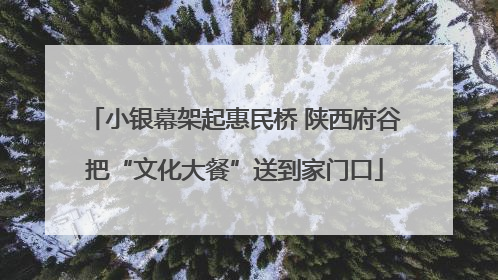 小银幕架起惠民桥 陕西府谷把“文化大餐”送到家门口