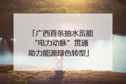 广西首条抽水蓄能“电力动脉”贯通 助力能源绿色转型