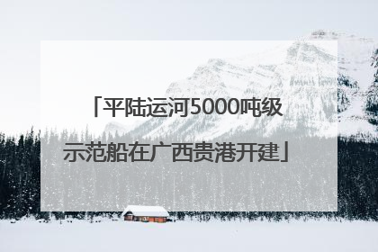 平陆运河5000吨级示范船在广西贵港开建