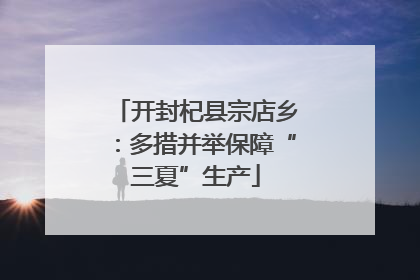 开封杞县宗店乡：多措并举保障“三夏”生产