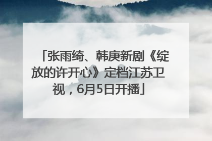 张雨绮、韩庚新剧《绽放的许开心》定档江苏卫视，6月5日开播