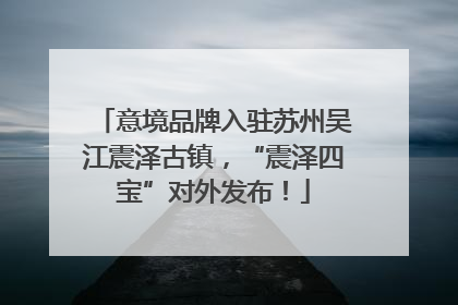意境品牌入驻苏州吴江震泽古镇，“震泽四宝”对外发布！