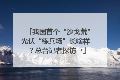 我国首个“沙戈荒”光伏“练兵场”长啥样？总台记者探访→