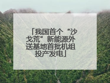 我国首个“沙戈荒”新能源外送基地首批机组投产发电
