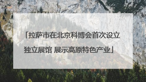 拉萨市在北京科博会首次设立独立展馆 展示高原特色产业