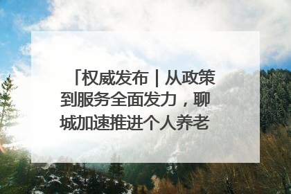 权威发布｜从政策到服务全面发力，聊城加速推进个人养老金制度落地
