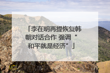 李在明再提恢复韩朝对话合作 强调“和平就是经济”