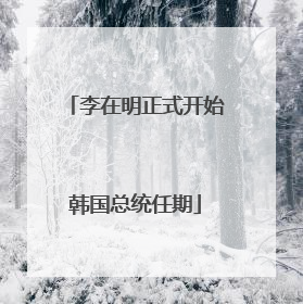 李在明正式开始韩国总统任期