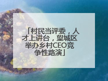 村民当评委，人才上讲台，望城区举办乡村CEO竞争性路演