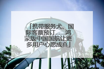 携带服务犬、国际客票预订……鸿蒙版中国国航让更多用户心愿成真
