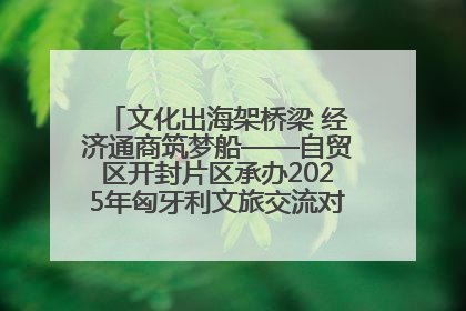 文化出海架桥梁 经济通商筑梦船——自贸区开封片区承办2025年匈牙利文旅交流对接活动专场