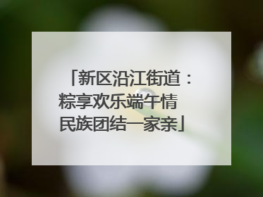 新区沿江街道：粽享欢乐端午情 民族团结一家亲
