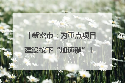 新密市：为重点项目建设按下“加速键”